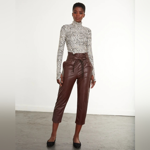 Commando Pants - NWT Commando Faux Leather Paperbag waist pants